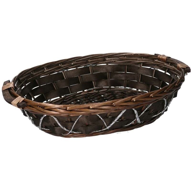 immagine 0 del prodotto cesta vimini noce ovale cm50 55x40h14