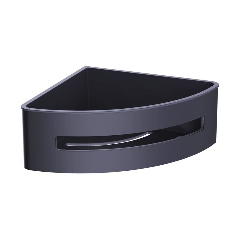 foto del prodotto cestello angolare per doccia in acciaio inox 16,5 cm, nero satdpolrohmc swiss aqua technologies