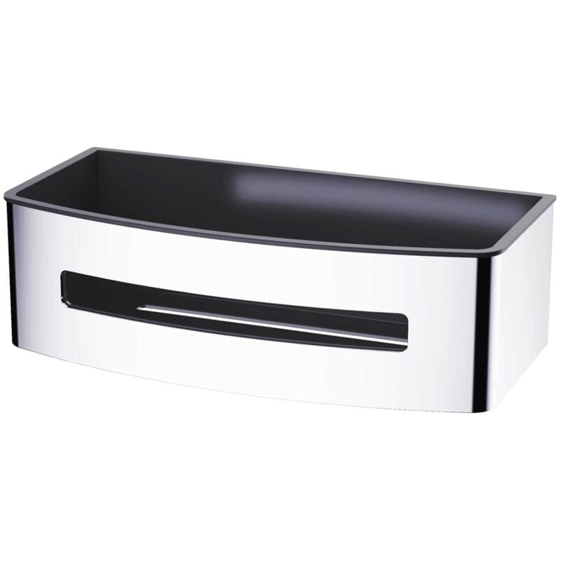 foto del prodotto cestello doccia in acciaio inox 22 cm, cromo e nero satdpolchc swiss aqua technologies