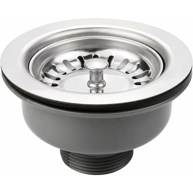 foto del prodotto cestello per lavello da cucina, collezione di scarichi per lavello, acciaio inossidabile abs diametro 114 mm 