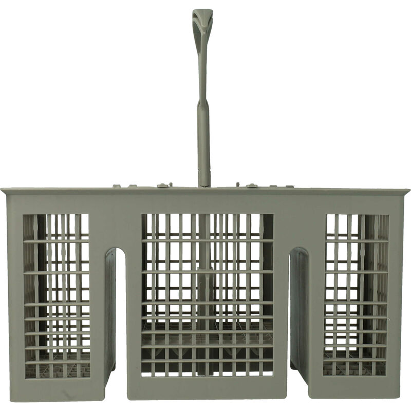 foto del prodotto cestello per posate compatibile con neff s4956s1 12, s4956s1 13, s4956s1 16, s4956w0 05, s4956w1 08 lavastoviglie con manico, grigio vhbw