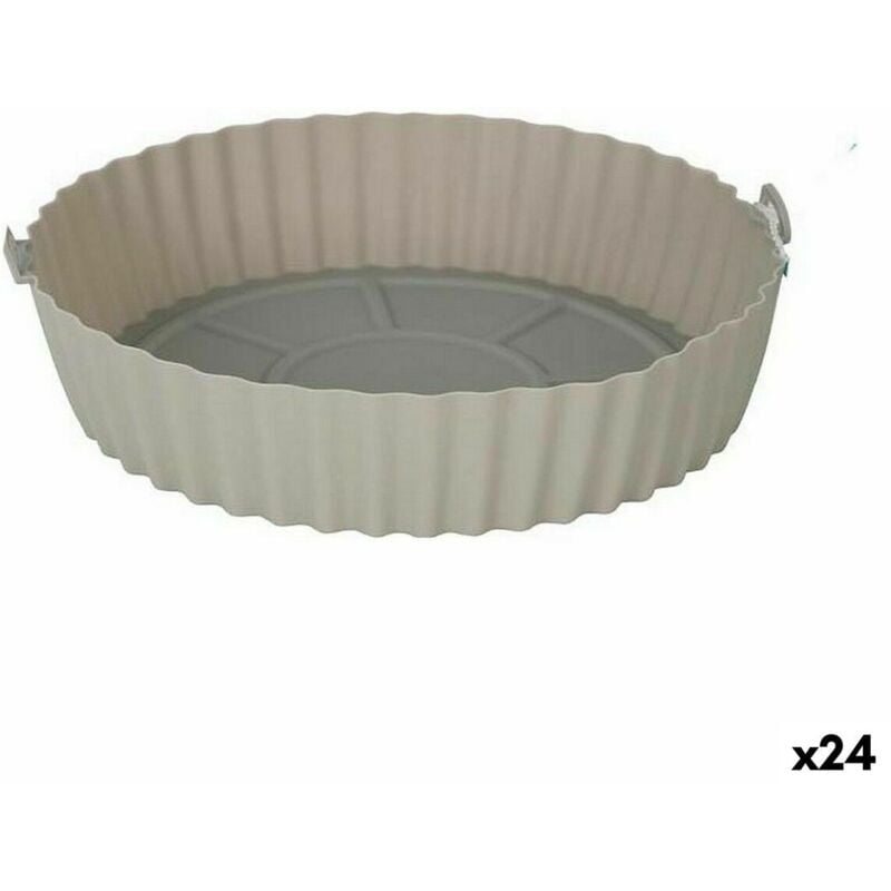foto del prodotto cestello pieghevole in silicone per friggitrice ad aria quttin rotondo 20 x 20 x 4,5 cm 24 unità