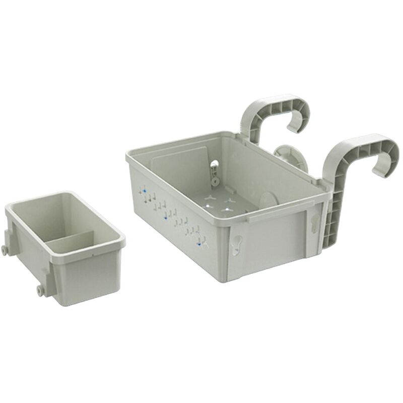 foto del prodotto cestello portaoggetti per piscina con portabicchieri, facile da installare, struttura stabile, accessori per piscina