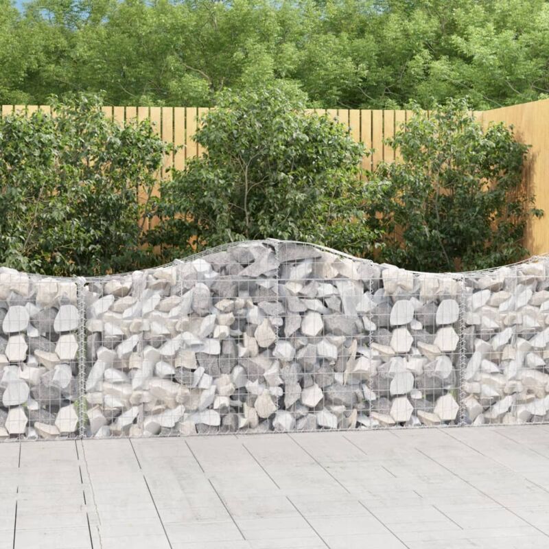 foto del prodotto cesti gabbioni ad arco 2 pz 200x30x80 100 cm ferro zincato