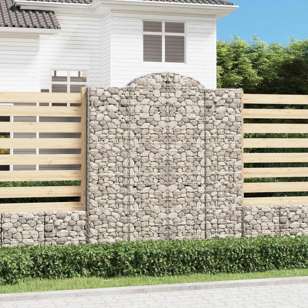 foto del prodotto cesti gabbioni ad arco 2 pz 200x50x220 240 cm ferro zincatocod mxl 76102