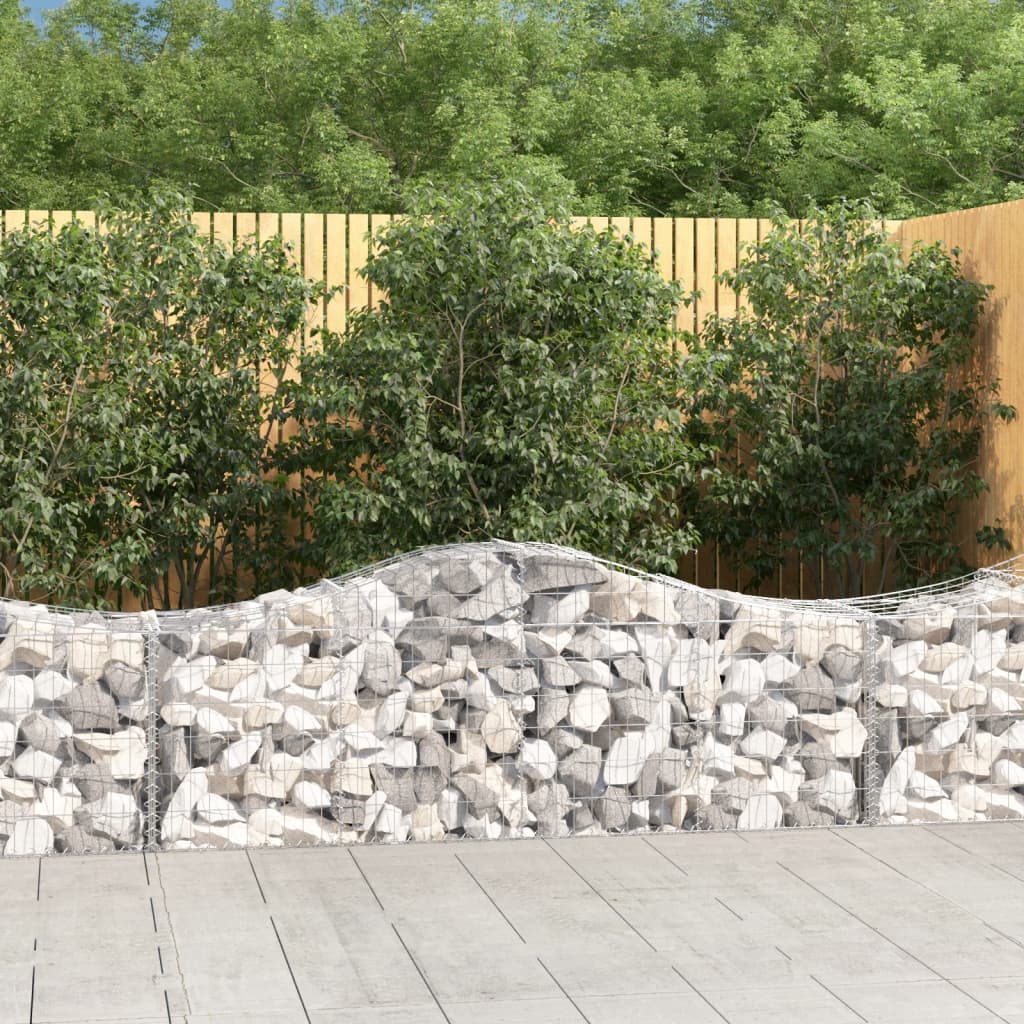 foto del prodotto cesti gabbioni ad arco 2 pz 200x50x60 80 cm ferro zincato