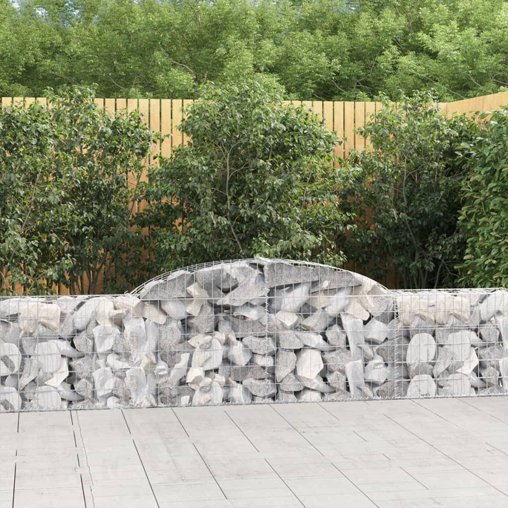 foto del prodotto cesti gabbioni ad arco 2 pz 300x30x60 80 cm ferro zincatocod mxl 100105