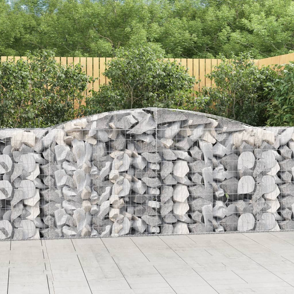 foto del prodotto cesti gabbioni ad arco 2 pz 400x50x100 120 cm ferro zincatocod mxl 100153
