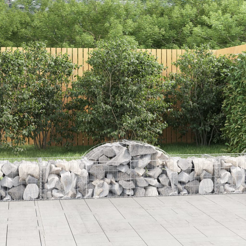 foto del prodotto cesti gabbioni ad arco 3 pz 200x50x40 60 cm ferro zincatocod mxl 76075