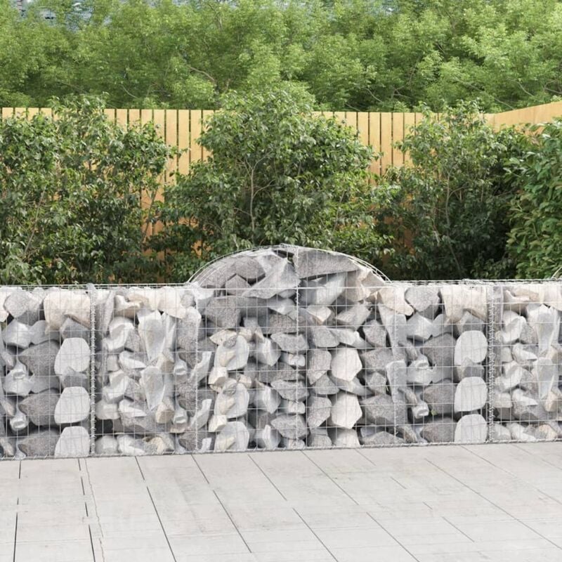 foto del prodotto cesti gabbioni ad arco 3 pz 200x50x80 100 cm ferro zincatocod mxl 77144