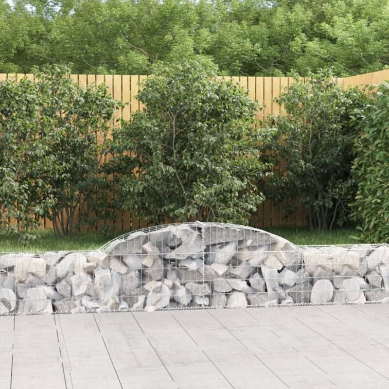 foto del prodotto cesti gabbioni ad arco 3 pz 300x30x40 60 cm ferro zincato vidaxl