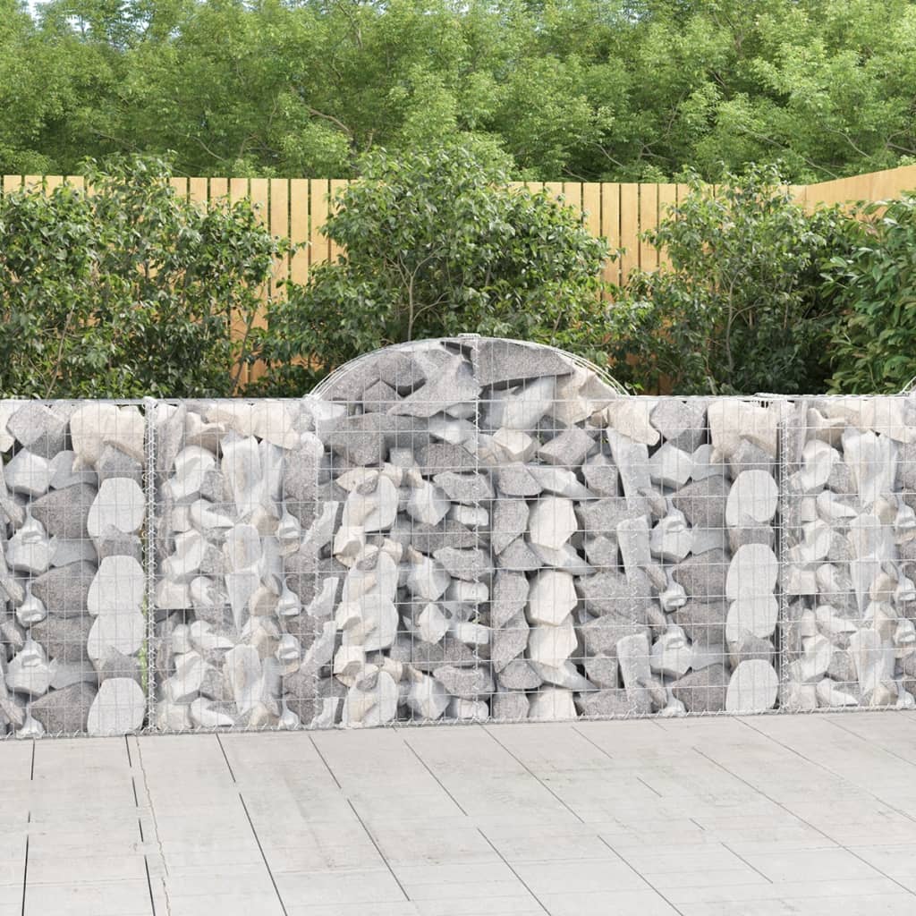 foto del prodotto cesti gabbioni ad arco 4 pz 200x30x100 120 cm ferro zincato