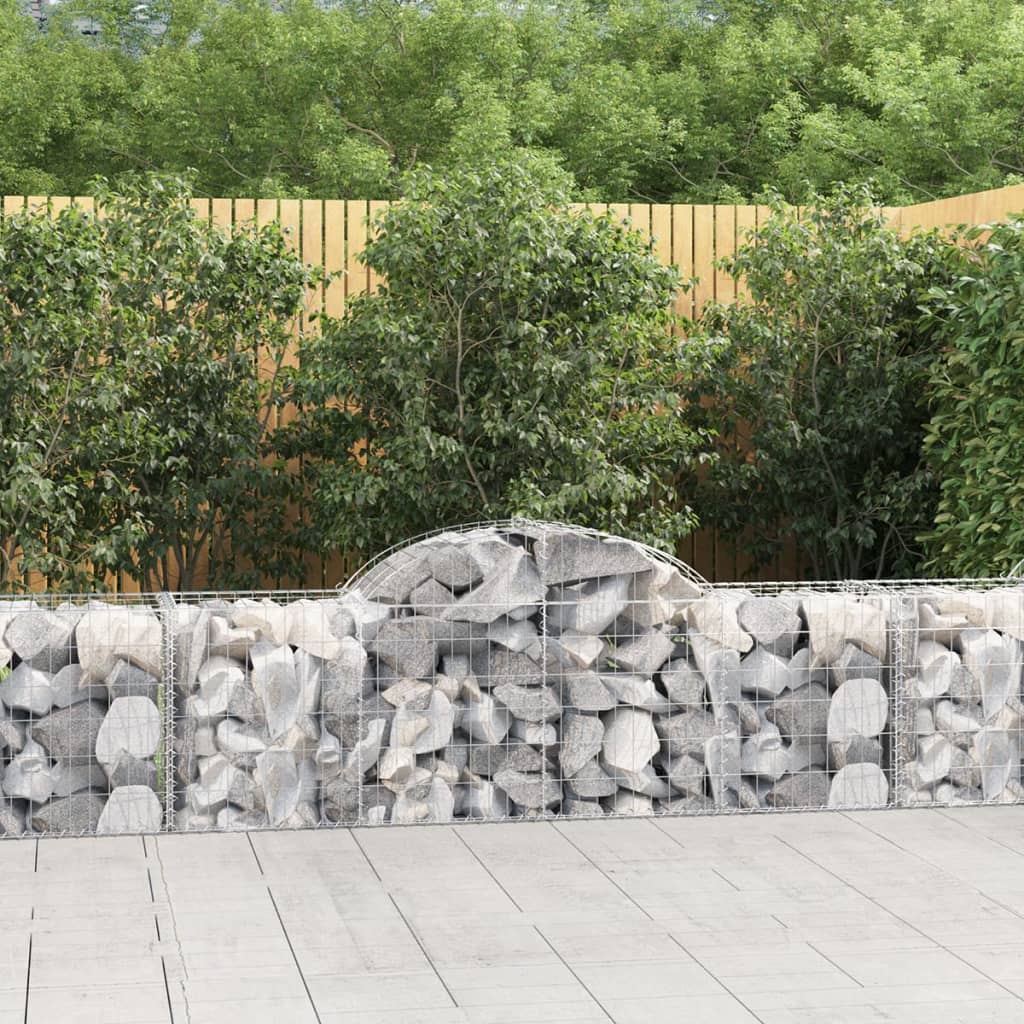foto del prodotto cesti gabbioni ad arco 4 pz 200x50x60 80 cm ferro zincato