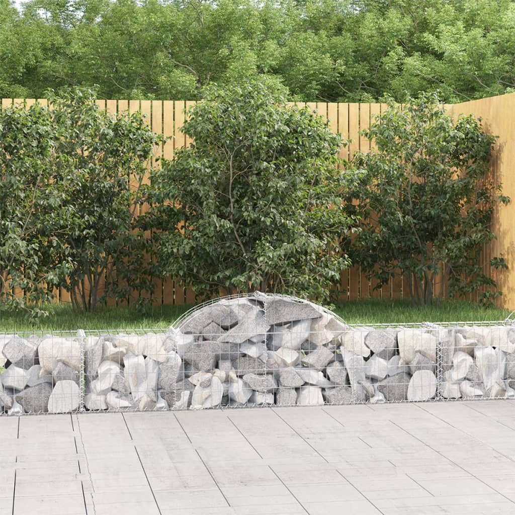 foto del prodotto cesti gabbioni ad arco 5 pz 200x30x40 60 cm ferro zincatocod mxl 76055