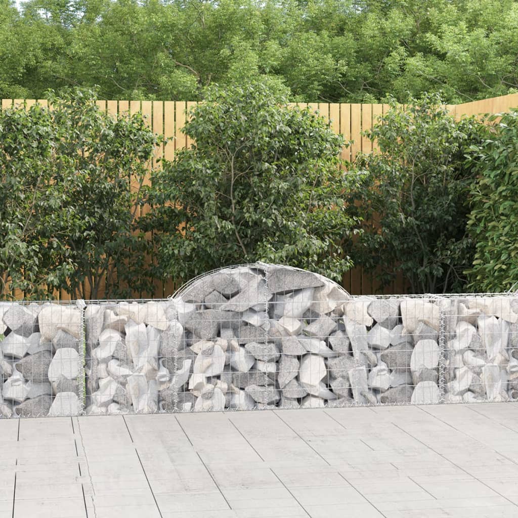 foto del prodotto cesti gabbioni ad arco 5 pz 200x30x60 80 cm ferro zincatocod mxl 76060
