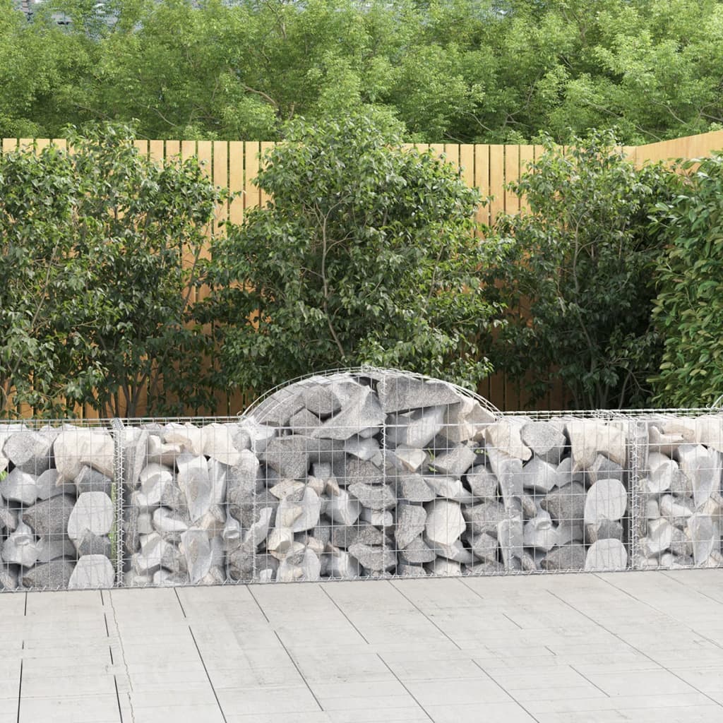 foto del prodotto cesti gabbioni ad arco 5 pz 200x50x60 80 cm ferro zincato