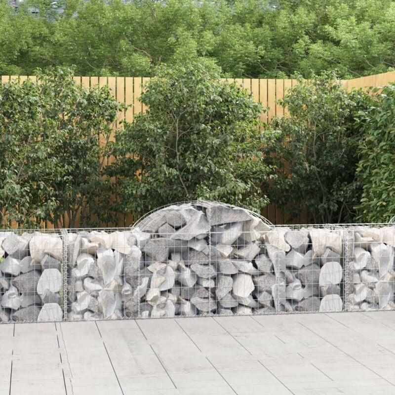 foto del prodotto cesti gabbioni ad arco 6 pz 200x50x60 80 cm ferro zincato