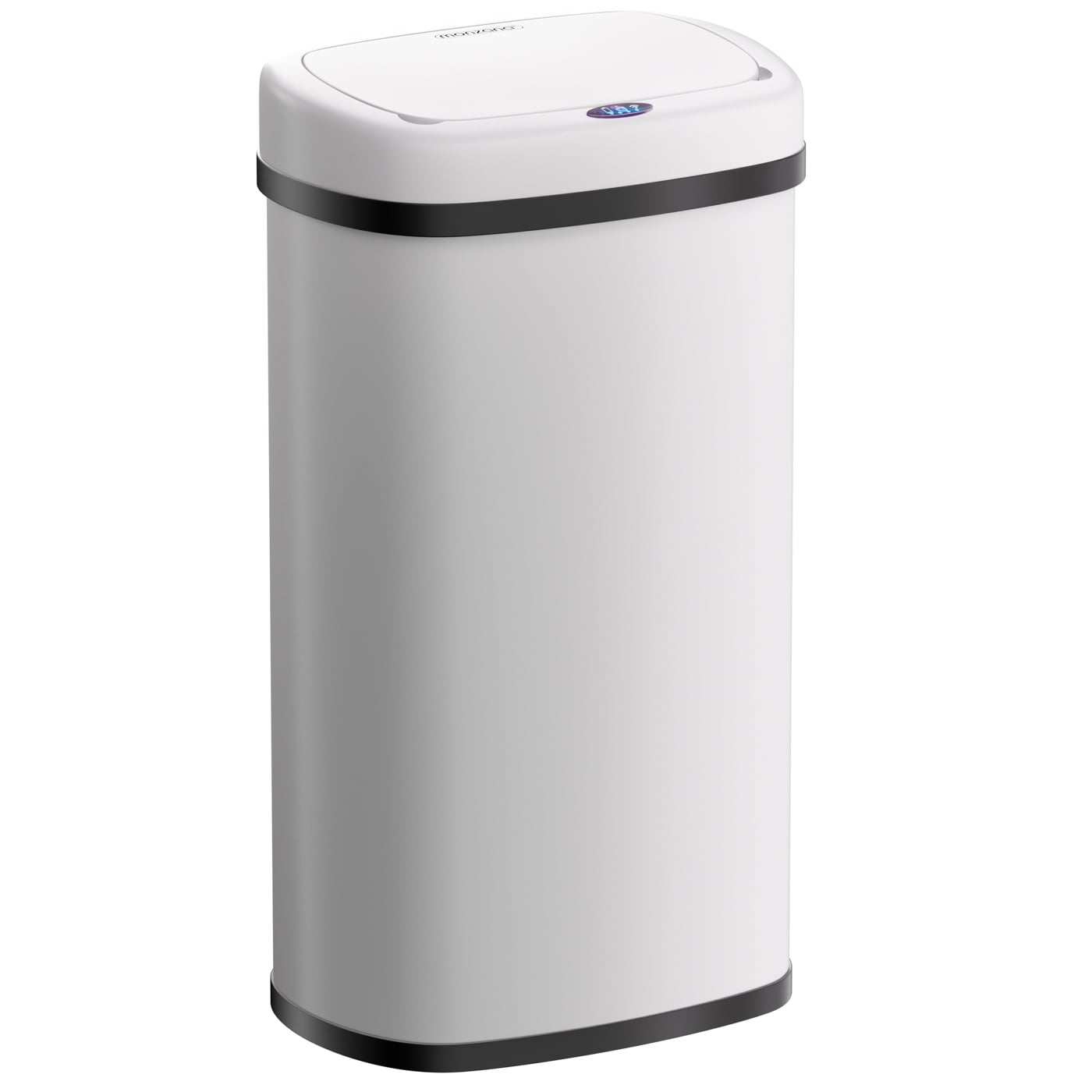 foto del prodotto cestino a sensore in acciaio inox bianco 50l