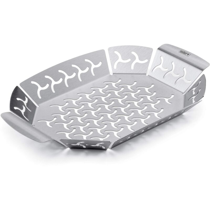 foto del prodotto cestino bbq premium piccolo 27 x 19 cm , ciotola resistente al calore e lavabile in lavastoviglie in acciaio inossidabile, ideale per contorni,