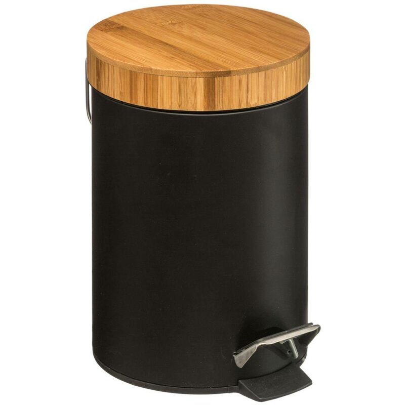 foto del prodotto cestino con coperchio in bamb natur o 3l nero 5five