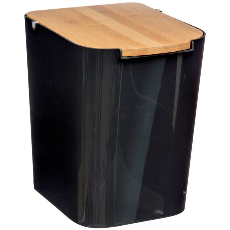 foto del prodotto cestino con coperchio in bamb natur o 5l nero 5five