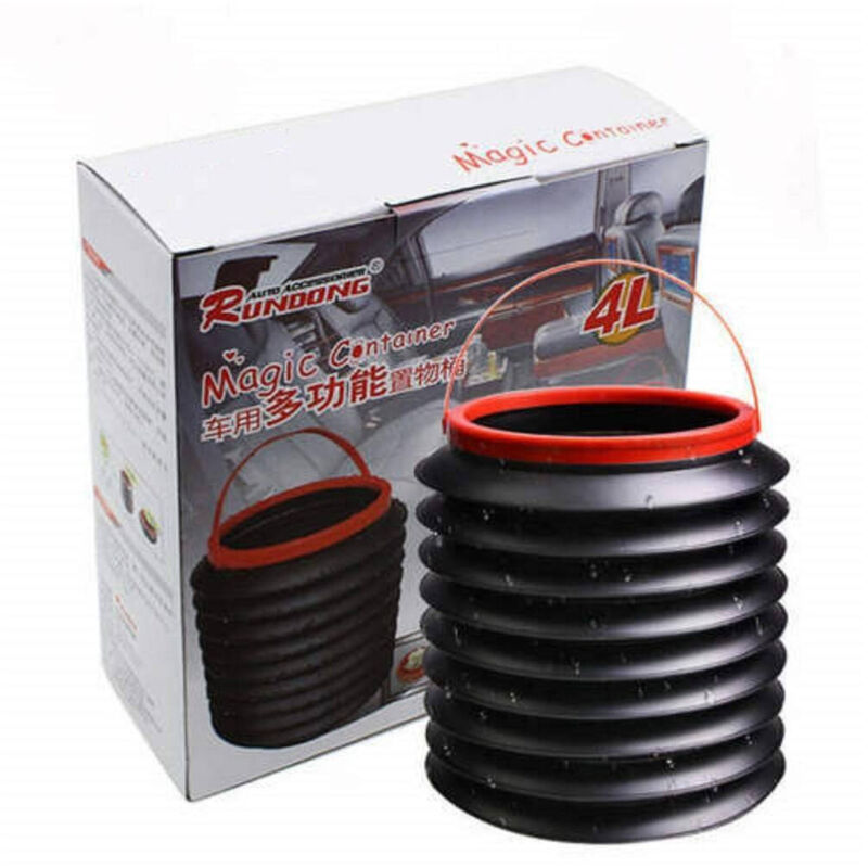 foto del prodotto cestino contenitore box porta oggetti per auto capacità 4 lt pieghevole - - trade shop traesio