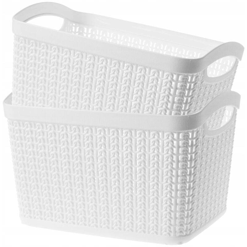 foto del prodotto cestino contenitore kadax cestino in plastica bianca 6,6 l 2 pz