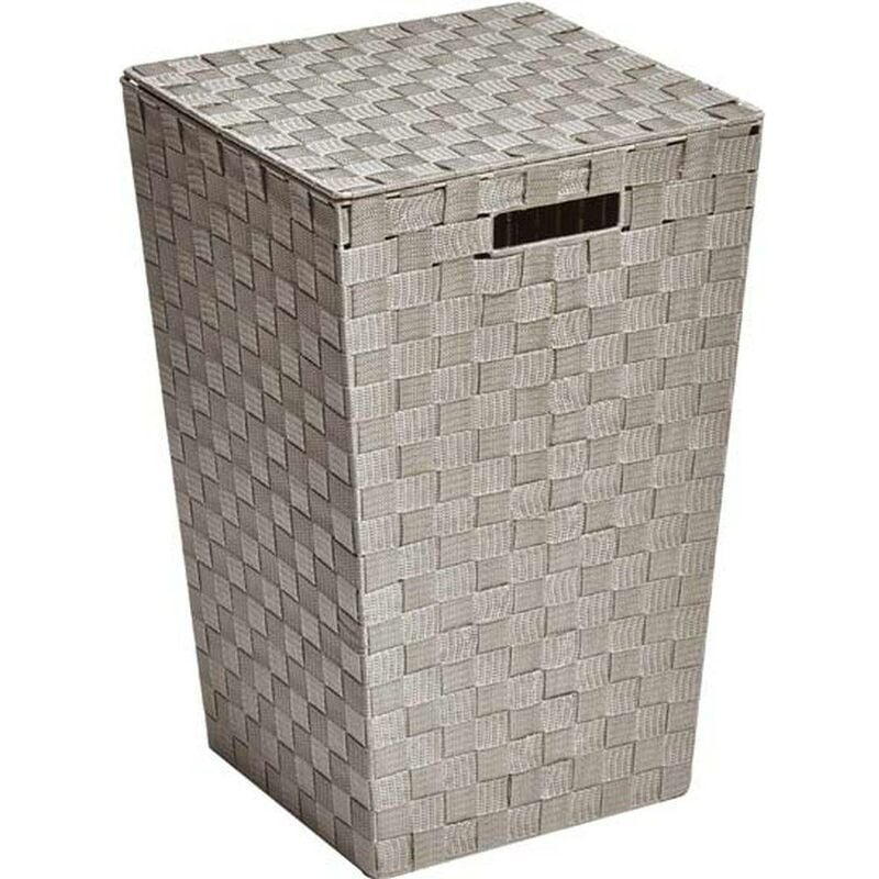 foto del prodotto cestino da bucato svasato in poliestere taupe tendance
