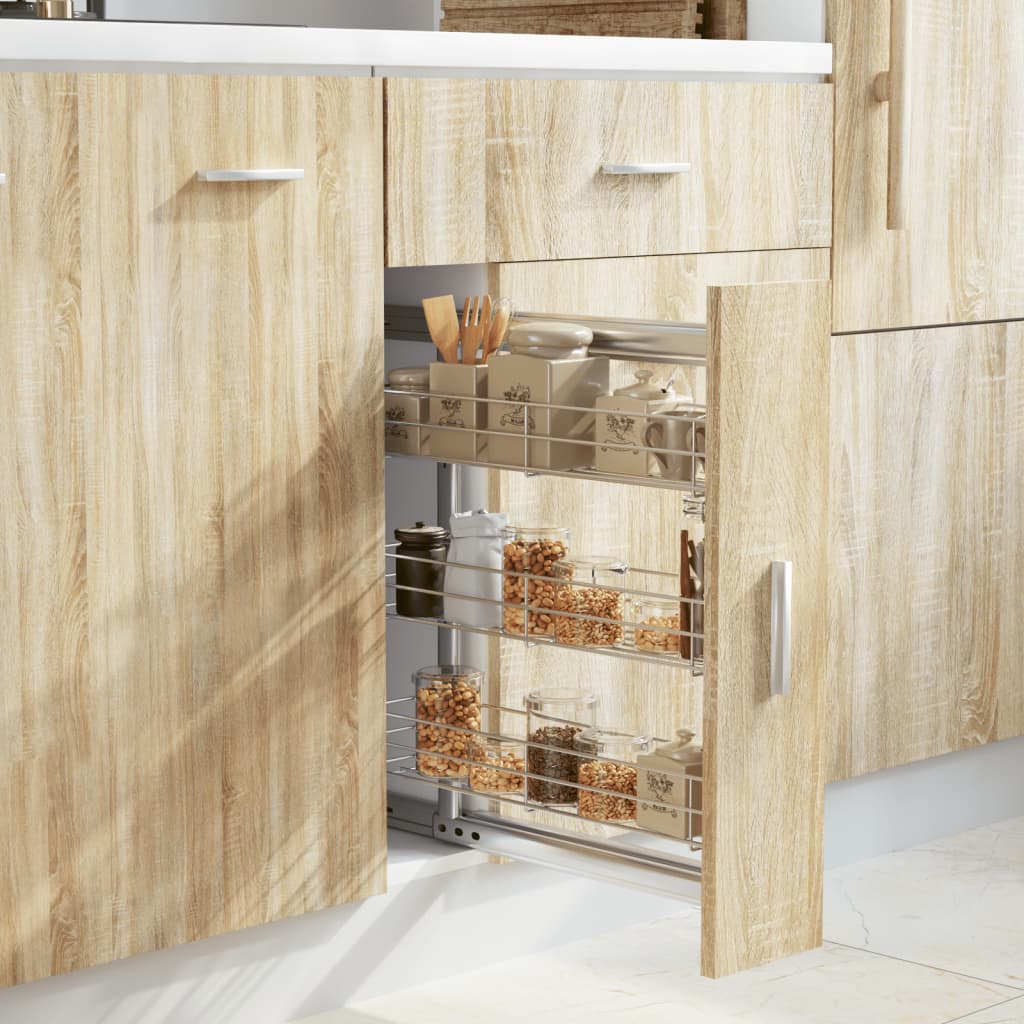 foto del prodotto cestino da cucina in rete a 3 livelli argento 47x15,5x55,5 cmcod mxl 104223