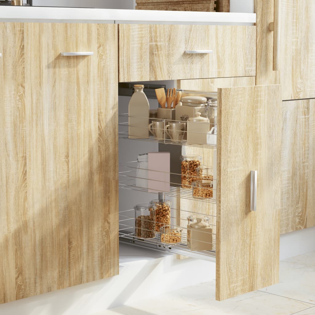 foto del prodotto cestino da cucina in rete a 3 livelli argento 47x25x56 cmcod mxl 83040