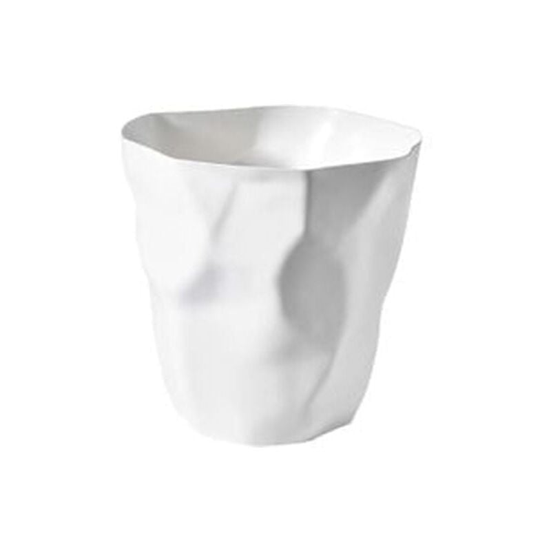 foto del prodotto cestino da scrivania, cestino per rifiuti in plastica per ufficio camera da letto irregolare per la protezione ambientale bianco 
