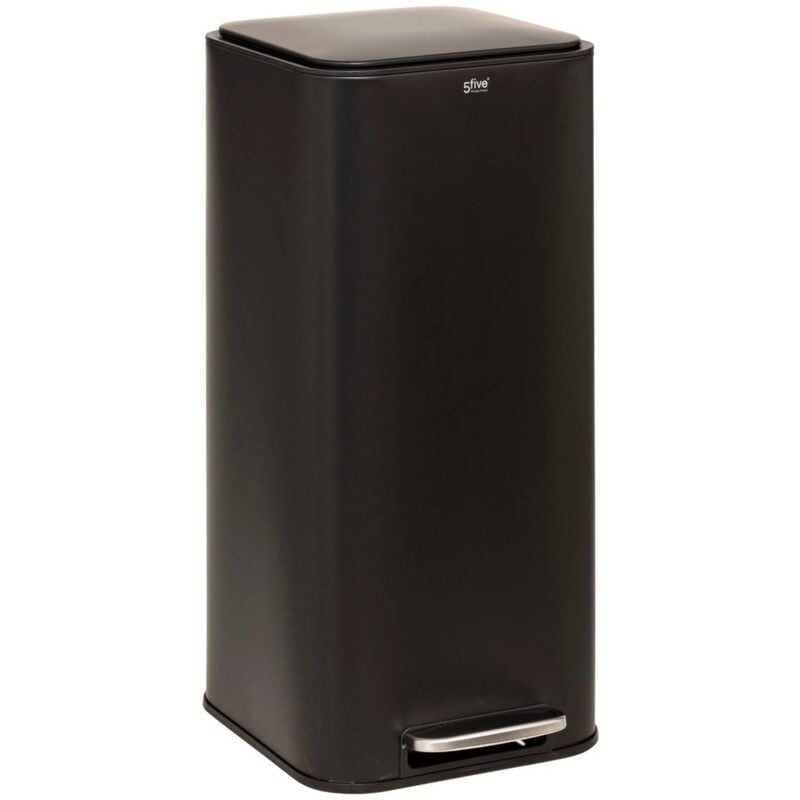 foto del prodotto cestino delta in metallo nero 30l 5five