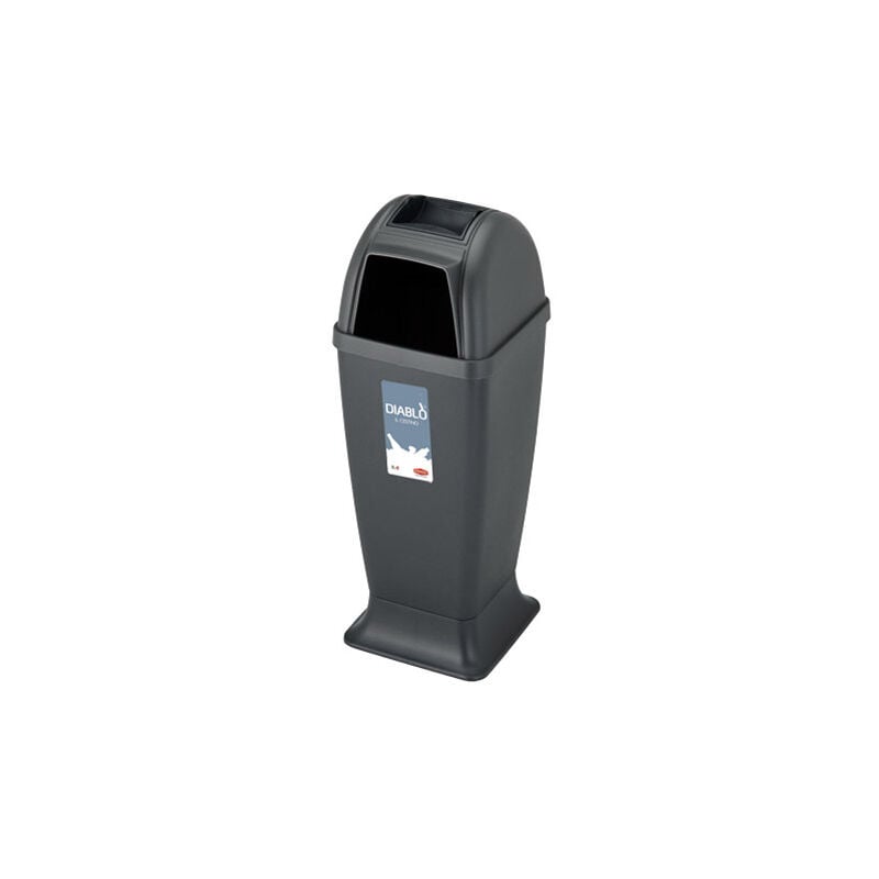 foto del prodotto cestino diablo con posacenere antracite stefanplast