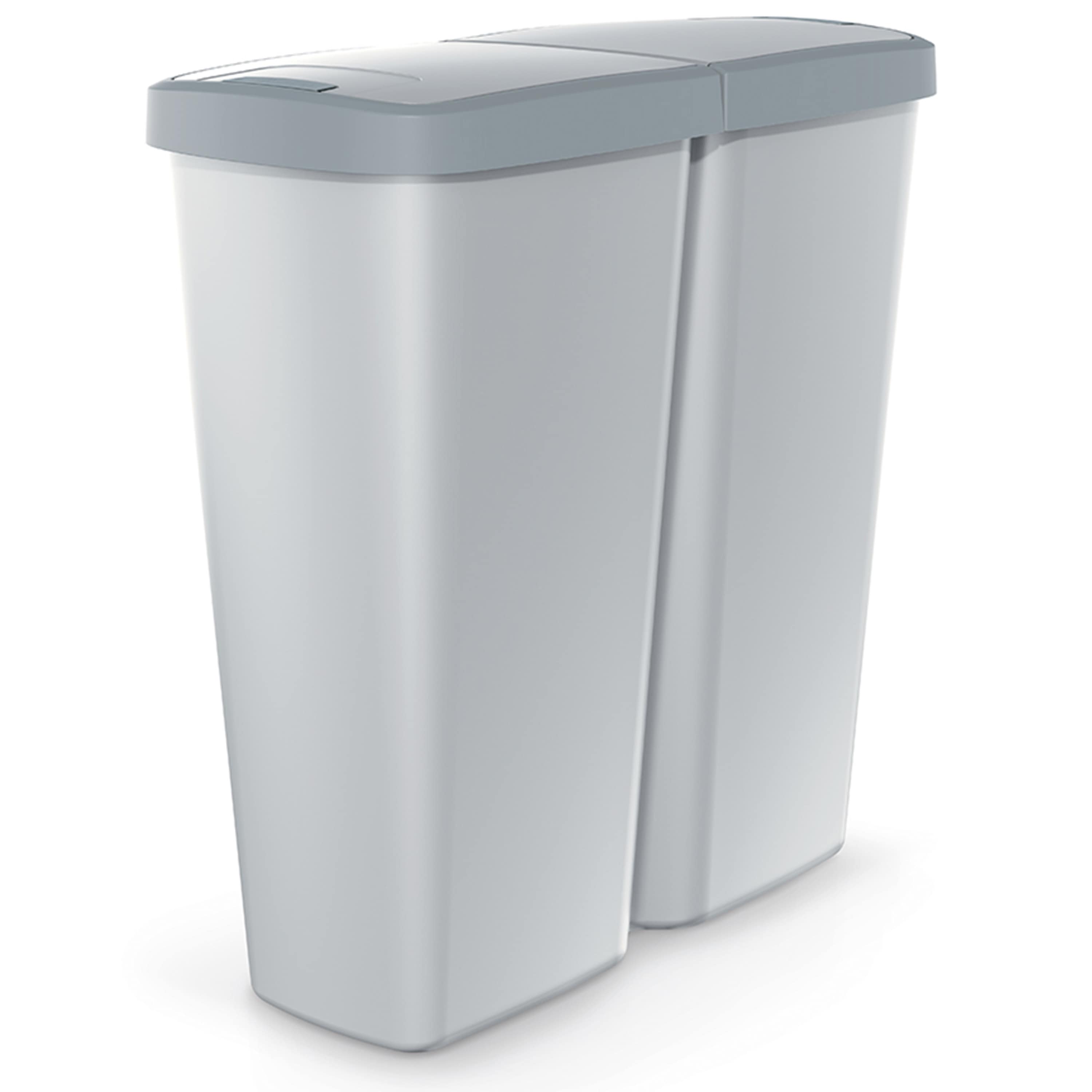 foto del prodotto cestino duo grigio antracite 50l 55x25x57cm
