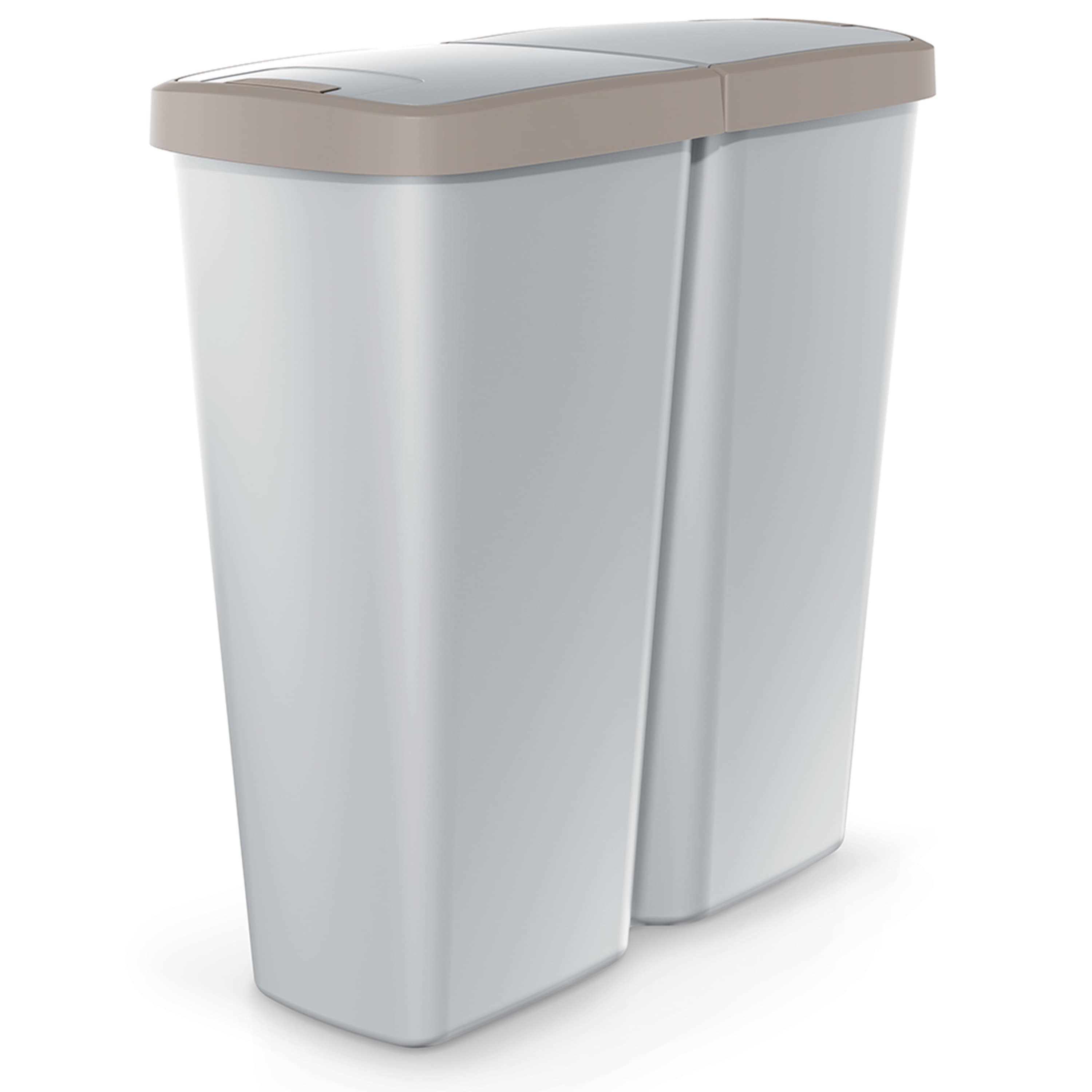 foto del prodotto cestino duo grigio taupe 50l 55x25x57cm