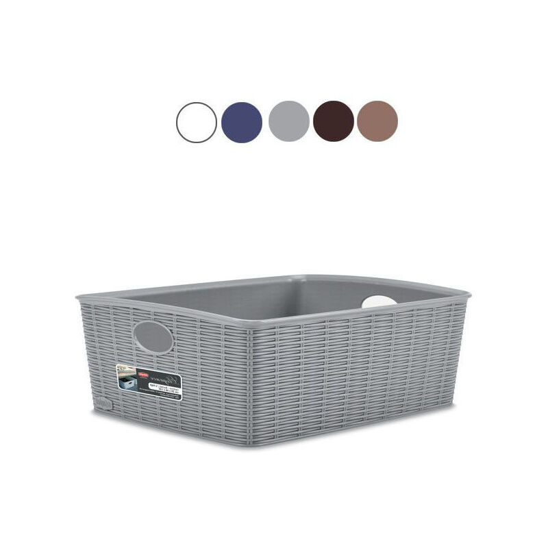foto del prodotto cestino elegance m high stone grey stefanplast