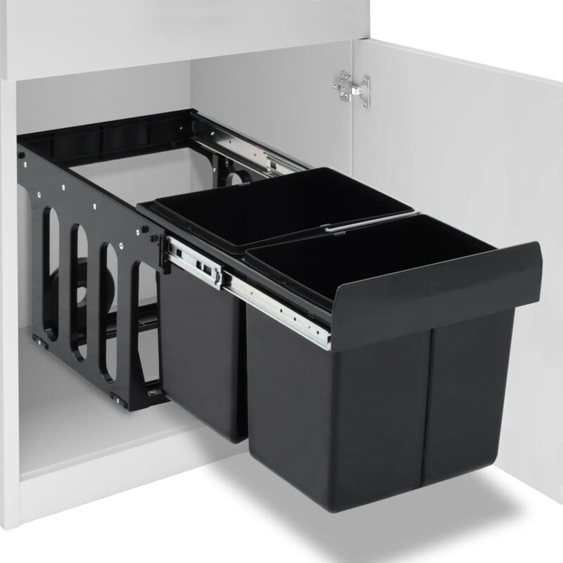 foto del prodotto cestino estraibile per mobile cucina chiusura ammortizzata 36l vidaxl