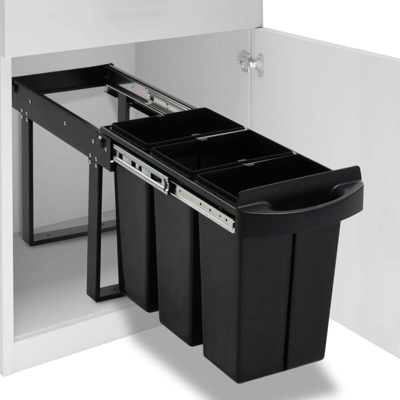 foto del prodotto cestino estraibile per mobile cucina chiusura ammortizzata 36l - vidaxl