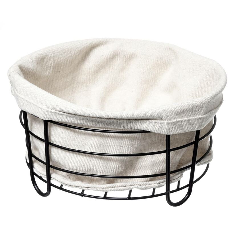 foto del prodotto cestino in acciaio 25cm beige e nero 5five