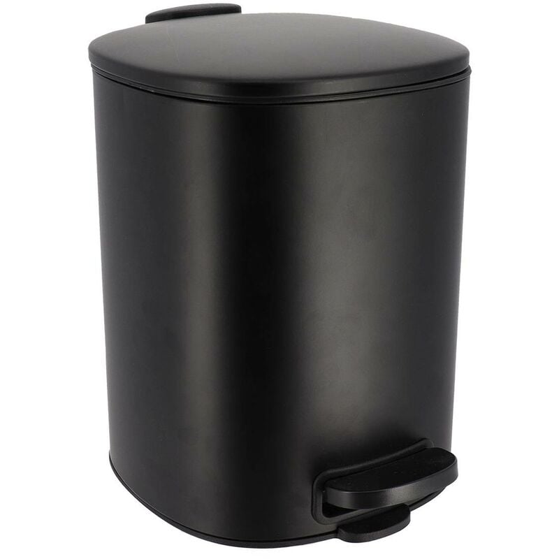 foto del prodotto cestino in metallo a pedale da 5 l nero tendance
