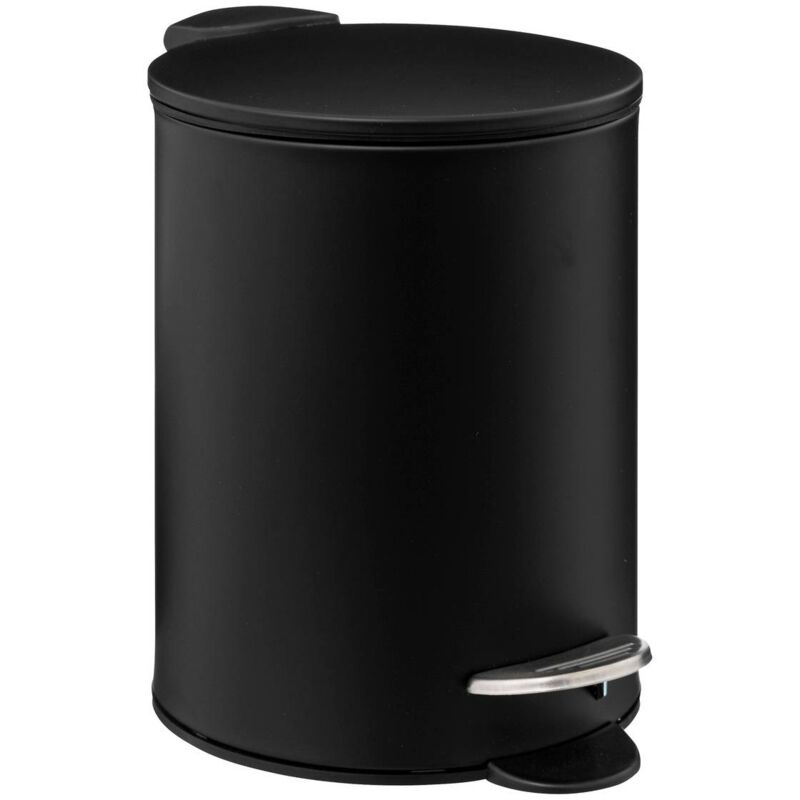 foto del prodotto cestino in metallo soft close 3l colorama nero 5five