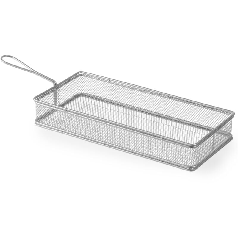 foto del prodotto cestino in miniatura per snack fritti, acciaio inox, 275x130x45mm hendi 426456