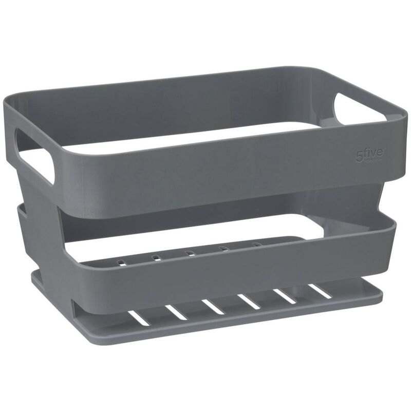 foto del prodotto cestino in plastica bath n store grigio 5five