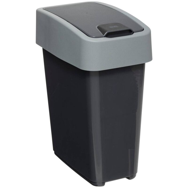 foto del prodotto cestino in plastica grigio a 2 vie da 10 l 5five