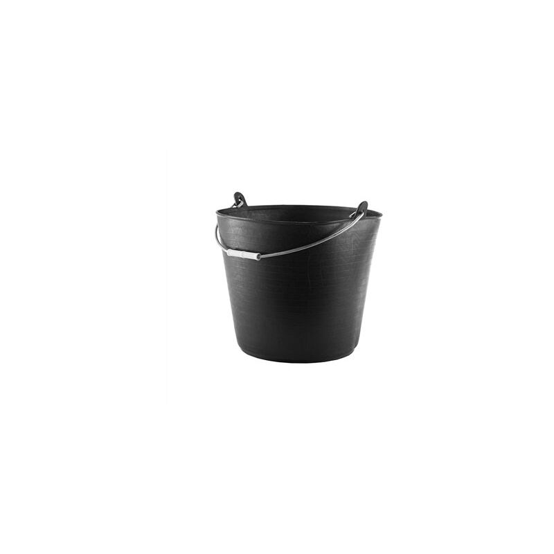 foto del prodotto cestino in plastica nera con manico in metallo 26lt cap26am plasvidavi