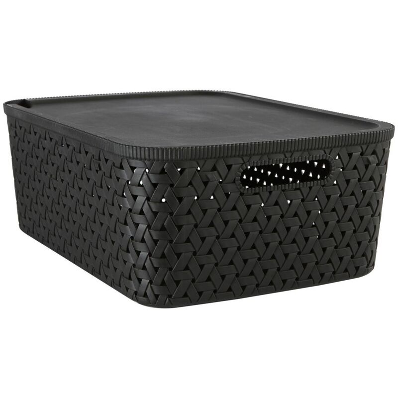 foto del prodotto cestino in plastica nera tressy 15l 5five
