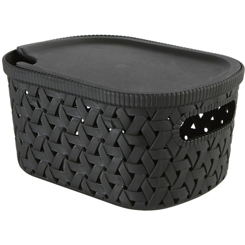 foto del prodotto cestino in plastica nera tressy 2,3l 5five