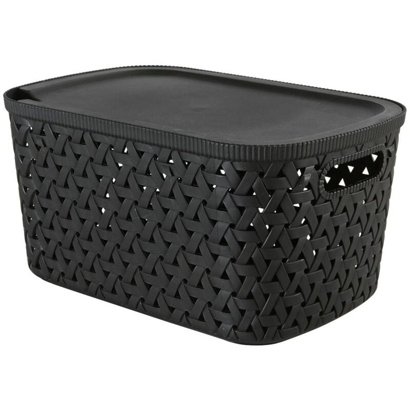 foto del prodotto cestino in plastica nera tressy 6,7l 5five