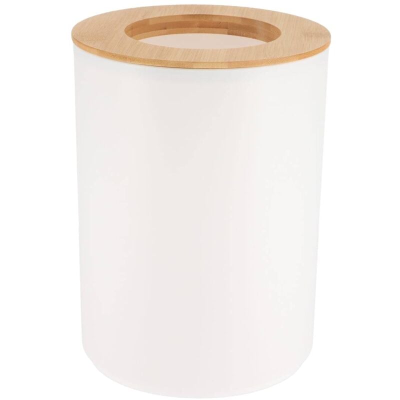 foto del prodotto cestino in pp con coperchio in bamb 5l bamb bianco tendance