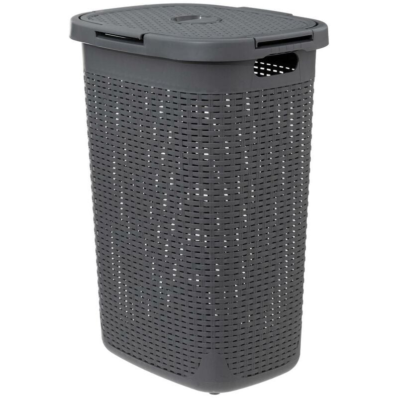 foto del prodotto cestino in rattan da 60 l in cemento grigio 5five